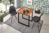 Esszimmertisch 80x80 cm Esra, echte Baumkante, massiver & Produktbild-Vorschau 2