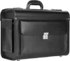 Dermata walizka pilotka 7039KL, 46 cm, 34 l, czarna skóra Podgląd zdjęcia produktu 9