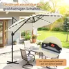 Parasol de jardin Ikodm 3 m beige, parasol à pied déporté Voir les images du produit 11