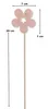 Holz Blumen-Stecker Blüte rosa 5 Stück 7 x 36cm Dekostecker Produktbild-Vorschau 2