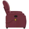 Side view of a burgundy recliner chair. Náhľad obrázku produktu