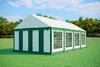 Partyzelt 4x8m - PVC Standard Feuerfest - Grün und Weiß Produktbild-Vorschau 1