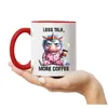 Less Talk More Coffee Lustiges Einhorn Tasse Rot Kaffee Produktbild-Vorschau 4