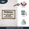 Blechschild 20x30cm Achtung Wer raubt plündert oder stiehlt Produktbild-Vorschau 3