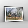 Gerahmtes Poster - Schwarzer Rahmen - Alt Lokomotive Berge Produktbild-Vorschau 8