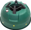 A green Christmas tree stand with yellow stars on the base. Voir les images du produit