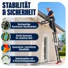 MASKO® Leiter Aluminium 6in1 Mehrzweckleiter Anlegeleiter Produktbild-Vorschau 5
