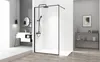 A modern bathroom with a black framed shower enclosure. Produktbild-Vorschau
