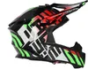 Casco da motocross Acerbis Steel Carbon, nero/verde/rosso, Anteprima dell’immagine prodotto 5