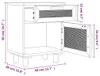 vidaXL Nachttisch Braun Massivholz Kiefer und Natur-Rattan Produktbild-Vorschau 8