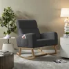Fotel bujany z czarnego pluszowego materiału z bocznymi Podgląd zdjęcia produktu 10