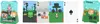 A collection of Minecraft-themed playing cards, including the box and several individual cards, displayed against a white background. Podgląd zdjęcia produktu