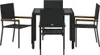 vidaXL Garten Essgruppe 5 stk. Schwarz Poly-Rattan Produktbild-Vorschau 6