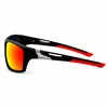 Sport Sonnenbrille Schwarz Matt Schmal Polarisiert Orange Produktbild-Vorschau 2