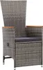3-tlg. Garten-Lounge-Set mit Kissen Poly Rattan Grau Produktbild-Vorschau 3