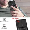 A person holding a phone case with a slider for camera protection. Produktbild-Vorschau