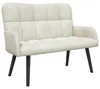 vidaXL dvojmiestna pohovka, krémová, 115 x 61 x 87 cm, Náhľad obrázku produktu 1