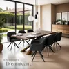 tectake® Samt-Drehstuhl Lona gepolstert 56 x 59 x 81 cm Produktbild-Vorschau 7
