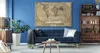 Obraz Mapa Świata Vintage Dekoracja 3D Ozdoba ścienna z Podgląd zdjęcia produktu 2