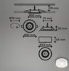 Diagrams and a small product photo illustrating dimensions and features of an LED light. Náhľad obrázku produktu