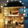 Bavlněná girlanda s kuličkami, 3,8 m, 20 LED diod, napájení Náhled obrázku produktu 3