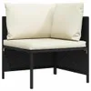 Divano angolare modulare con cuscini in poly rattan nero Anteprima dell’immagine prodotto 8