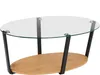 Couchtisch aus Glas / Eiche Produktbild-Vorschau 2