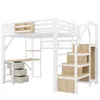 Flieks Etagenbett 140x200cm mit Schreibtisch und Led, Produktbild-Vorschau 8