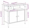 vidaXL Badezimmerschrank mit Tür Beige 60 x 30 x 60 cm Produktbild-Vorschau 8