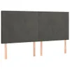 Kopfteil Dunkelgrau 160 x 5 x 118/128 cm Samt Produktbild-Vorschau 1