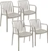 tectake® Gartenstühle Alcudia, wetterfest, stapelbar Produktbild-Vorschau 1