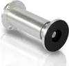 A single aluminum furniture leg with a black rubber foot is shown against a white background. Produktbild-Vorschau