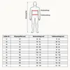 A diagram of a male figure with measurements indicated, alongside a size chart for clothing. Náhled obrázku produktu