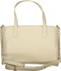 Borsa da donna beige con tracolla e dettagli a contrasto Anteprima dell’immagine prodotto 2