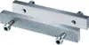 Two metal parallel vise jaws with a textured surface and hex bolts are shown against a white background. Anteprima dell’immagine prodotto