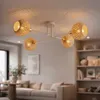 Luxolar LED stropní lampa se 4 žárovkami E27, ratan, boho, Náhled obrázku produktu 4