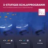 A marketing image showing a 3-stage sleep program for a baby projector with a whale design. Náhled obrázku produktu