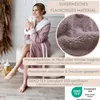 CalmyLIFE Bademantel Damen flauschig Morgenmantel - mit Produktbild-Vorschau 2