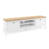TV-Möbel Berge 160cm 2 Schubladen - weiß/Eiche Produktbild-Vorschau 3