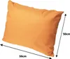 An orange pillow with dimensions indicated by arrows and text. Anteprima dell’immagine prodotto