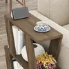 DECORTIE Lazena Modern Side End Couchtisch Dunkel Eiche Produktbild-Vorschau 2