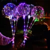 Transparenter Bobo-Ballon mit LED-Lichtern am Stab 50cm, 1 Produktbild-Vorschau 4