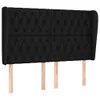 The Living Store Kopfteil mit Ohren Schwarz 163x23x118/128 Produktbild-Vorschau 2