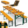 CASARIA Set da Birreria 220cm in Legno 1 Tavolo 2 Panche Anteprima dell’immagine prodotto 1