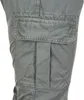 A close-up view of a cargo pocket on a pair of gray pants. Produktbild-Vorschau