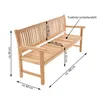 VCM 4-Sitzer Gartenbank Parkbank | hochwertig | Teak Holz Produktbild-Vorschau 6