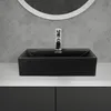LuxeBath Lavabo da appoggio Square, 51,5x36x13 cm, nero Anteprima dell’immagine prodotto 4