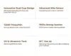 A grid of six feature descriptions for a mite vacuum cleaner. Anteprima dell’immagine prodotto