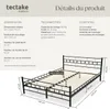 Lit design moderne avec sommier - 200 x 140 cm, noir Voir les images du produit 6