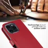 Selencia Echtleder Klapphülle iPhone 16 Pro - Rot Produktbild-Vorschau 2